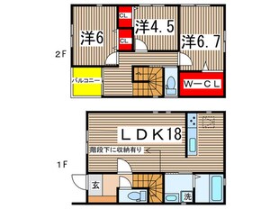 川名本町１丁目A棟の物件間取画像